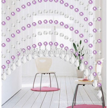 Rideau en perles de cristal rose suspendus cristal en forme de larme pour les portes décoration écologique 2015